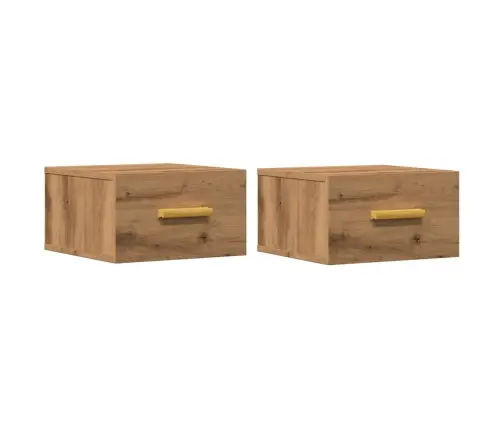 Sienas Naktsskapīši, 2 Gab., Koka Krāsa, 35X35X20 Cm Vidaxl
