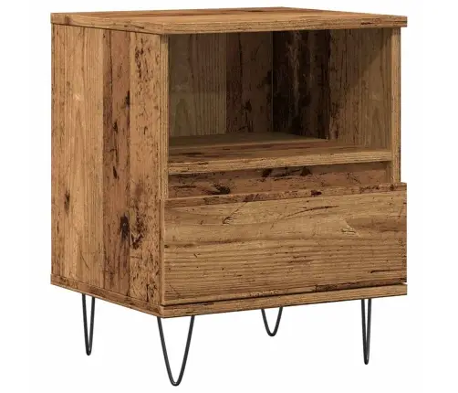 Naktsskapītis, Veca Koka, 40X35X50 Cm, Inženierijas Koks Vidaxl