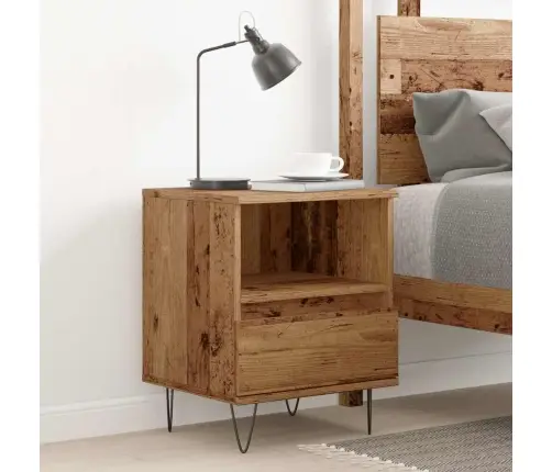 Naktsskapītis, Veca Koka, 40X35X50 Cm, Inženierijas Koks Vidaxl