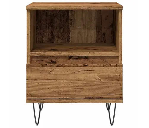 Naktsskapītis, Veca Koka, 40X35X50 Cm, Inženierijas Koks Vidaxl