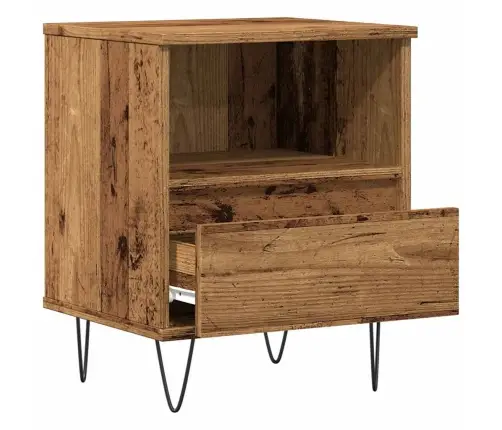 Naktsskapītis, Veca Koka, 40X35X50 Cm, Inženierijas Koks Vidaxl