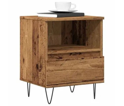 Naktsskapītis, Veca Koka, 40X35X50 Cm, Inženierijas Koks Vidaxl