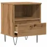 Naktsskapītis, Koka Krāsa, 40X35X50 Cm, Inženierijas Koks Vidaxl