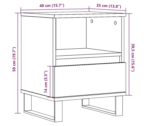 Öökapp Artisan Tamm 40X35X50 Cm Ehituspuit