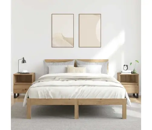 Naktsskapīši 2 Gab. Koka Krāsa 40X35X50 Cm Inženierijas Koks Vidaxl