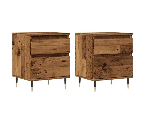 Naktinės Spintelės, 2Vnt., Medienos, 40X35X50cm Mediena
