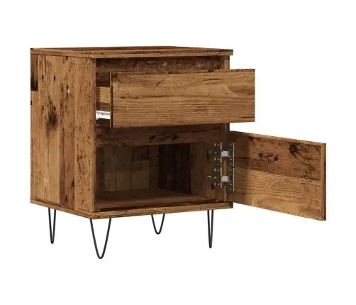 Naktsskapītis, Veca Koka, 40X35X50 Cm, Inženierijas Koks Vidaxl