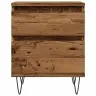 Naktsskapītis, Veca Koka, 40X35X50 Cm, Inženierijas Koks Vidaxl