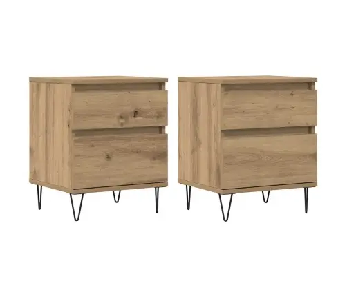 Öökapid 2 Tk Artisan Oak 40X35X50 Cm Engineered Wood