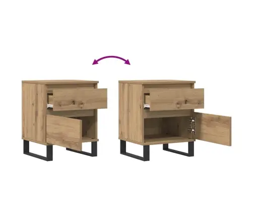 Naktsskapīši 2 Gab. Koka Krāsa 40X35X50 Cm Inženierijas Koks Vidaxl