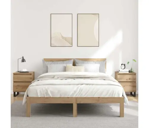 Naktsskapīši 2 Gab. Koka Krāsa 40X35X50 Cm Inženierijas Koks Vidaxl