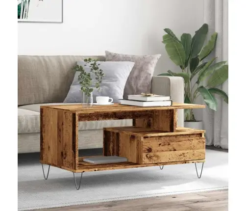 Kafijas Galdiņš, Veca Koka, 90X49X45 Cm, Inženierijas Koks Vidaxl