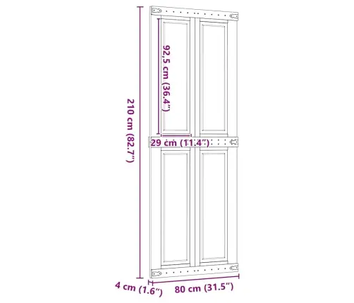 Aidauks Corona 80X210 Cm Täispuidust Mänd