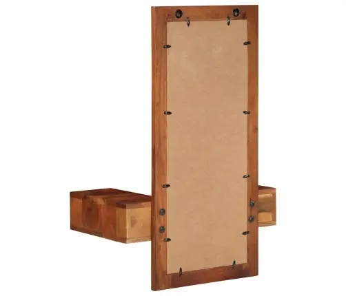 Sienas Spogulis Ar Atvilktnēm 60X33X90 Cm Akācijas Masīvkoka Vidaxl