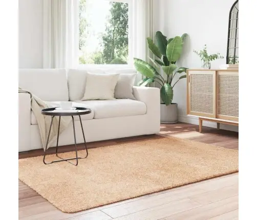 Paklājs, 130X200 Cm, Shaggy, Navarra, Bēša, Poliesters Vidaxl