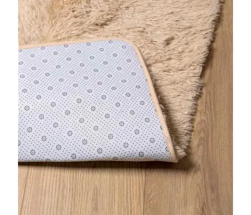 Paklājs, 130X200 Cm, Shaggy, Navarra, Bēša, Poliesters Vidaxl