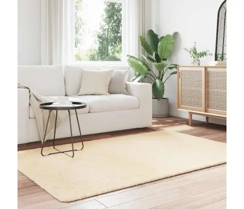 Shaggy Tipo Kilimas, Navarra, 130X200 cm Kreminė, Poliesteris