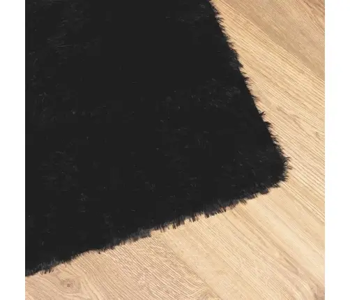 Paklājs, 160X230 Cm, Shaggy, Navarra, Melns, Poliesters Vidaxl