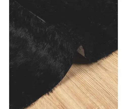 Paklājs, 160X230 Cm, Shaggy, Navarra, Melns, Poliesters Vidaxl