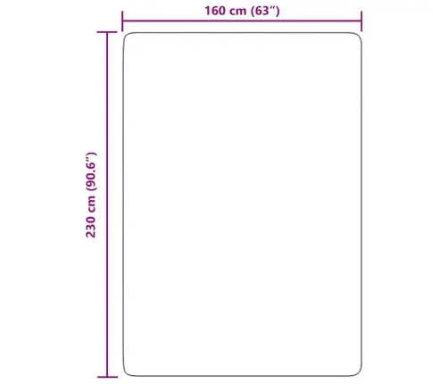 Paklājs, 160X230 Cm, Shaggy, Navarra, Melns, Poliesters Vidaxl