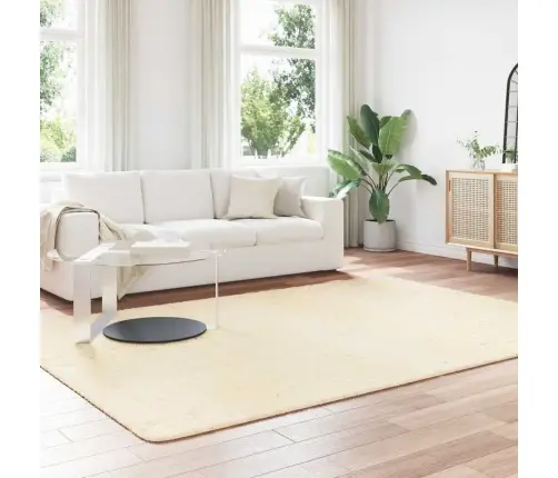 Paklājs, 200X290 Cm, Shaggy, Navarra, Krēmkrāsa, Poliesters Vidaxl