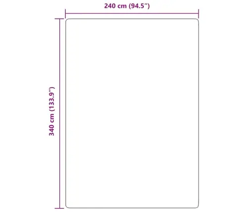 Paklājs, 240X340 Cm, Shaggy, Navarra, Krēmkrāsa, Poliesters Vidaxl