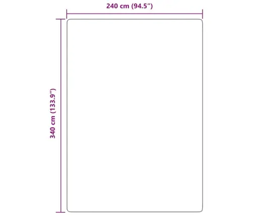 Shaggy Tipo Kilimas, Navarra, 240X340 cm Dulkėta Rožinė