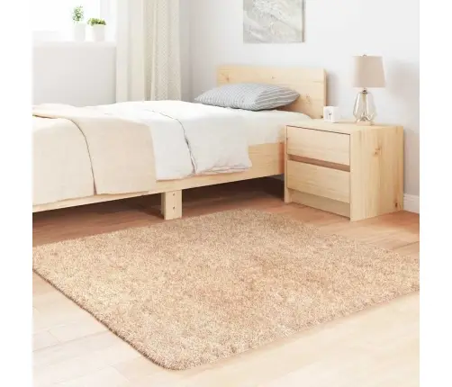 Paklājs, 120X120 Cm, Shaggy, Navarra, Bēša, Poliesters Vidaxl