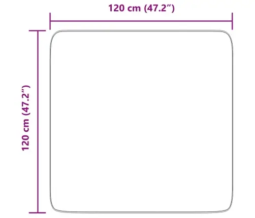 Paklājs, 120X120 Cm, Shaggy, Navarra, Bēša, Poliesters Vidaxl