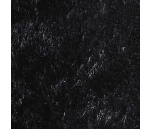 Kõrge Narmaga Shaggy Vaip, Navarra, Must, 120X120 cm Polüester