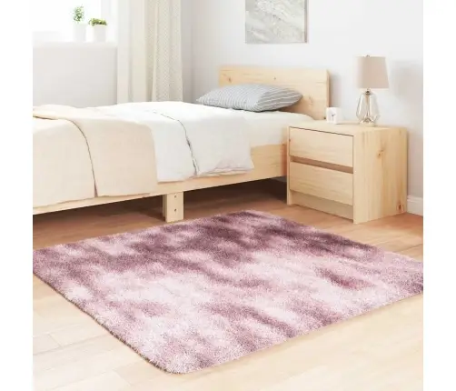 Paklājs, 120X120 Cm, Shaggy, Navarra, Putekļaini Rozā Vidaxl