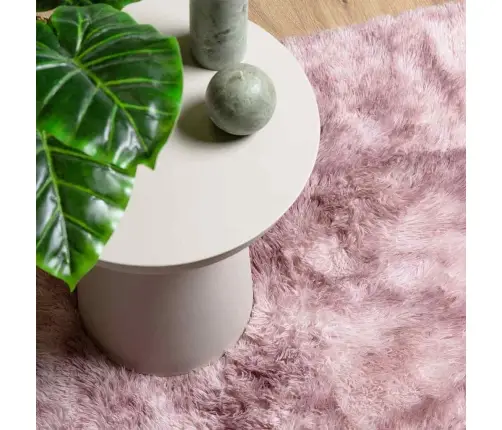 Paklājs, 120X120 Cm, Shaggy, Navarra, Putekļaini Rozā Vidaxl