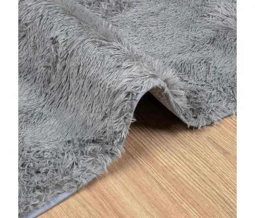 Shaggy Tipo Kilimas, Navarra, 120X120 cm Šviesiai Pilka