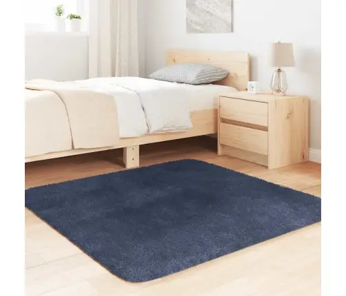 Shaggy Tipo Kilimas, Navarra, 120X120 cm Tamsiai Mėlyna