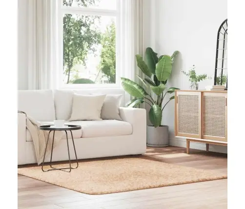 Shaggy Tipo Kilimas, Navarra, 160X160 cm Smėlio, Poliesteris