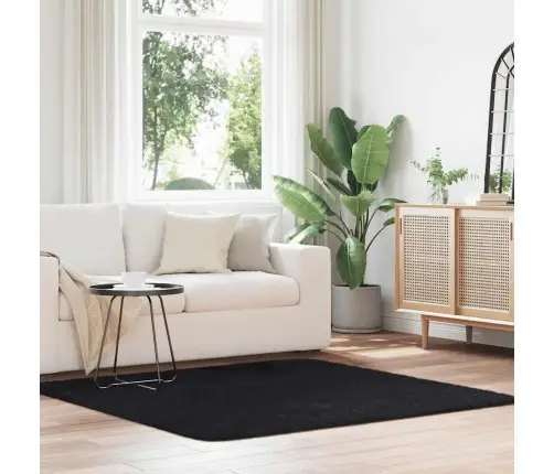 Shaggy Tipo Kilimas, Navarra, 160X160 cm Juodos, Poliesteris