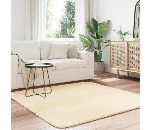 Paklājs, 160X160 Cm, Shaggy, Navarra, Krēmkrāsa, Poliesters Vidaxl