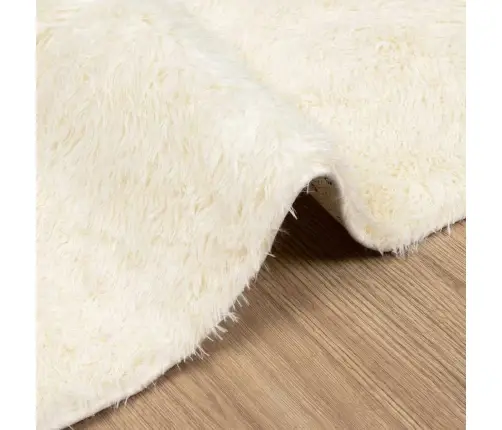 Paklājs, 160X160 Cm, Shaggy, Navarra, Krēmkrāsa, Poliesters Vidaxl