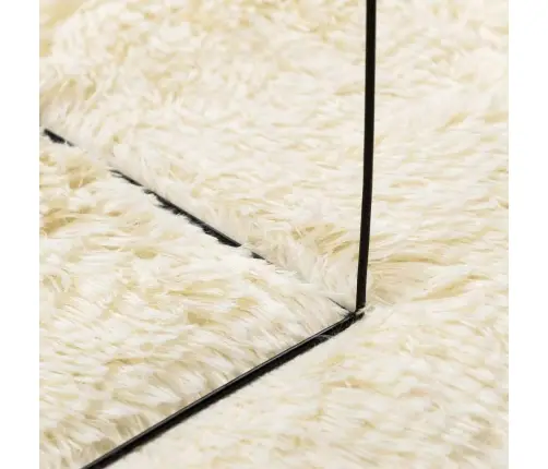 Paklājs, 160X160 Cm, Shaggy, Navarra, Krēmkrāsa, Poliesters Vidaxl