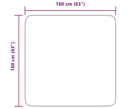 Kõrge Narmaga Shaggy Vaip, Navarra, Tumehall, 160X160 Cm