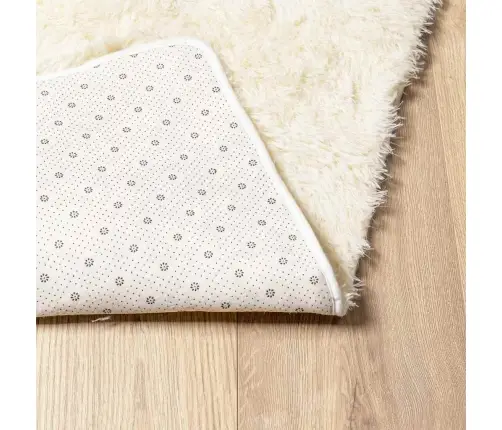 Paklājs, 200X200 Cm, Shaggy, Navarra, Krēmkrāsa, Poliesters Vidaxl