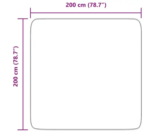 Paklājs, 200X200 Cm, Shaggy, Navarra, Zila, Poliesters Vidaxl