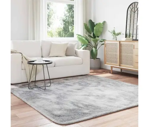 Paklājs, 200X200 Cm, Shaggy, Navarra, Sudrabaini Pelēka Vidaxl