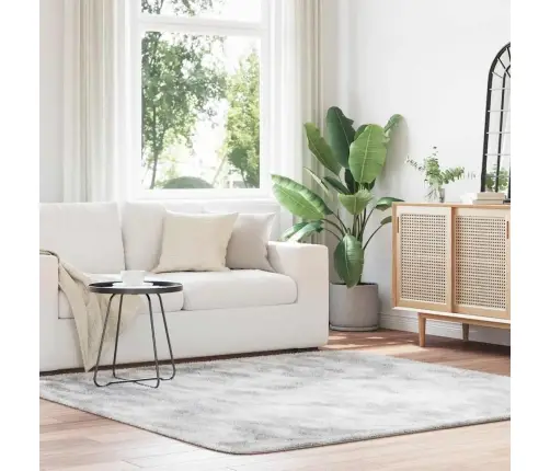 Paklājs, 200X200 Cm, Shaggy, Navarra, Sudrabaini Pelēka Vidaxl