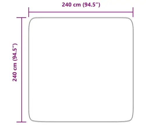 Kõrge Narmaga Shaggy Vaip, Navarra, Hõbehall, 240X240 Cm