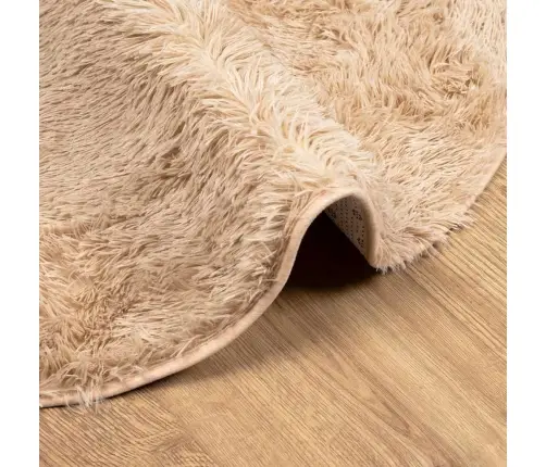 Paklājs, 100X100 Cm, Shaggy, Navarra, Bēšs, Poliesters Vidaxl