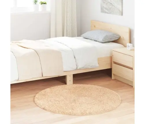 Paklājs, 100X100 Cm, Shaggy, Navarra, Bēšs, Poliesters Vidaxl