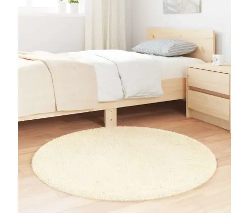 Shaggy Tipo Kilimas, Navarra, 100X100 cm Kreminis, Poliesteris