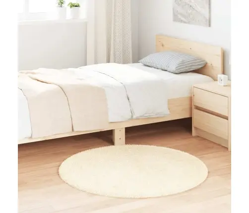 Shaggy Tipo Kilimas, Navarra, 100X100 cm Kreminis, Poliesteris