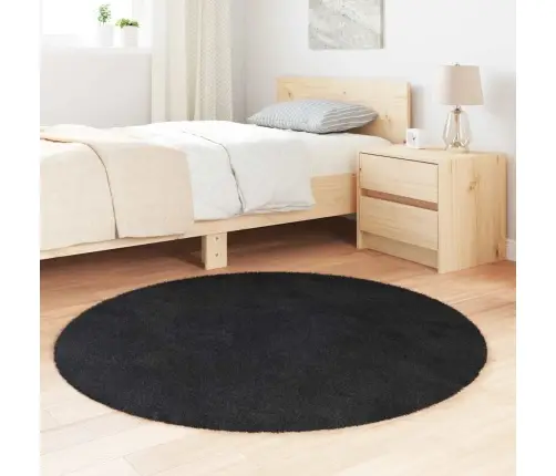 Shaggy Tipo Kilimas, Navarra, 120X120 cm Juodos, Poliesteris